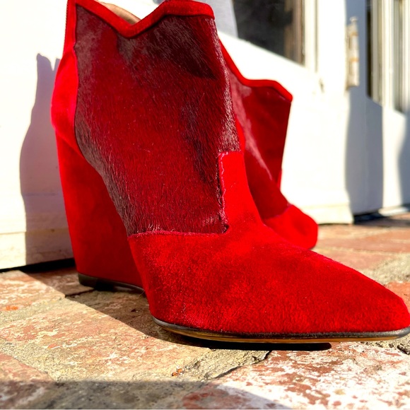 Lola Cruz. Red suede 👠 shoes. Size 37 EUR. Made in Spain 🇪🇸. - Picture 6 of 6